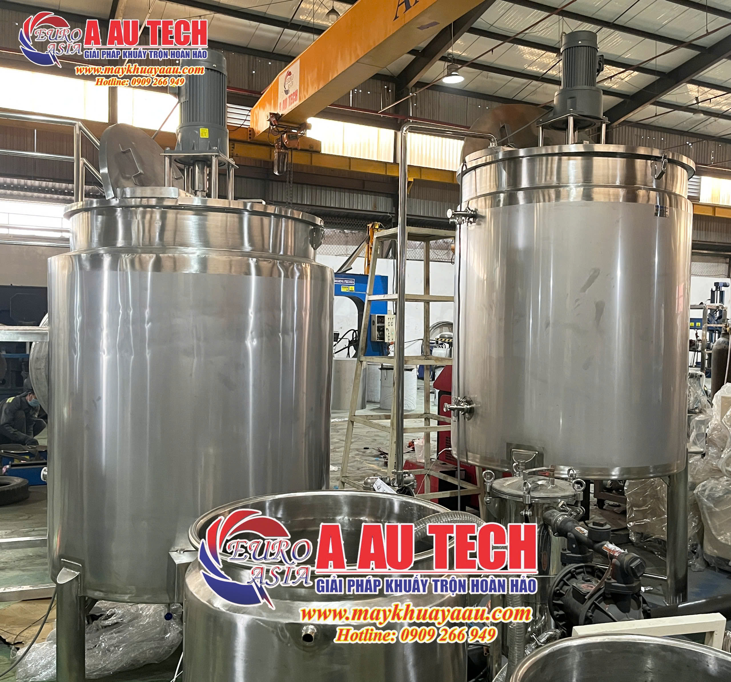 bồn khuấy gia nhiệt thực phẩm 200 lít