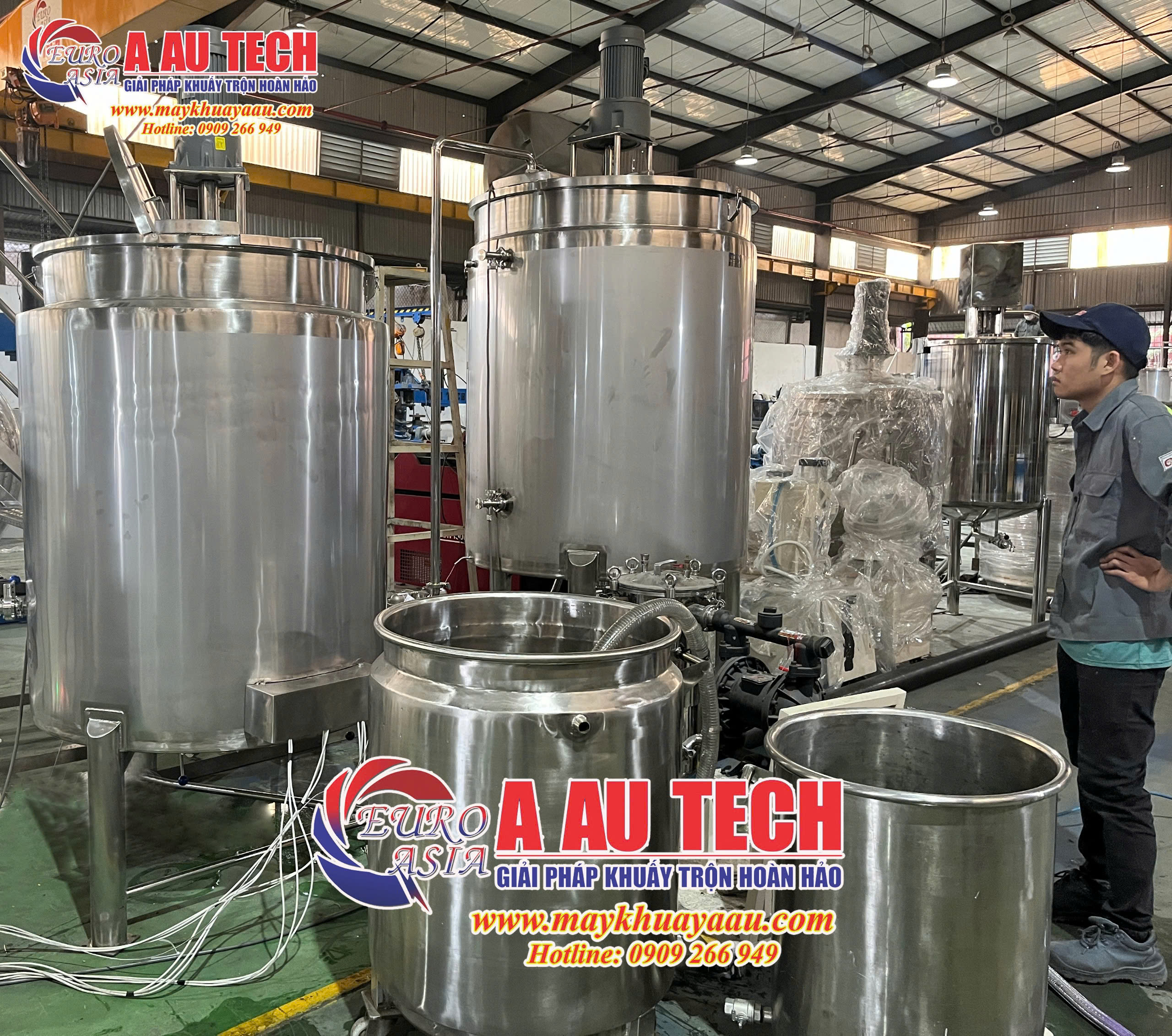 bồn khuấy gia nhiệt thực phẩm 500 lít