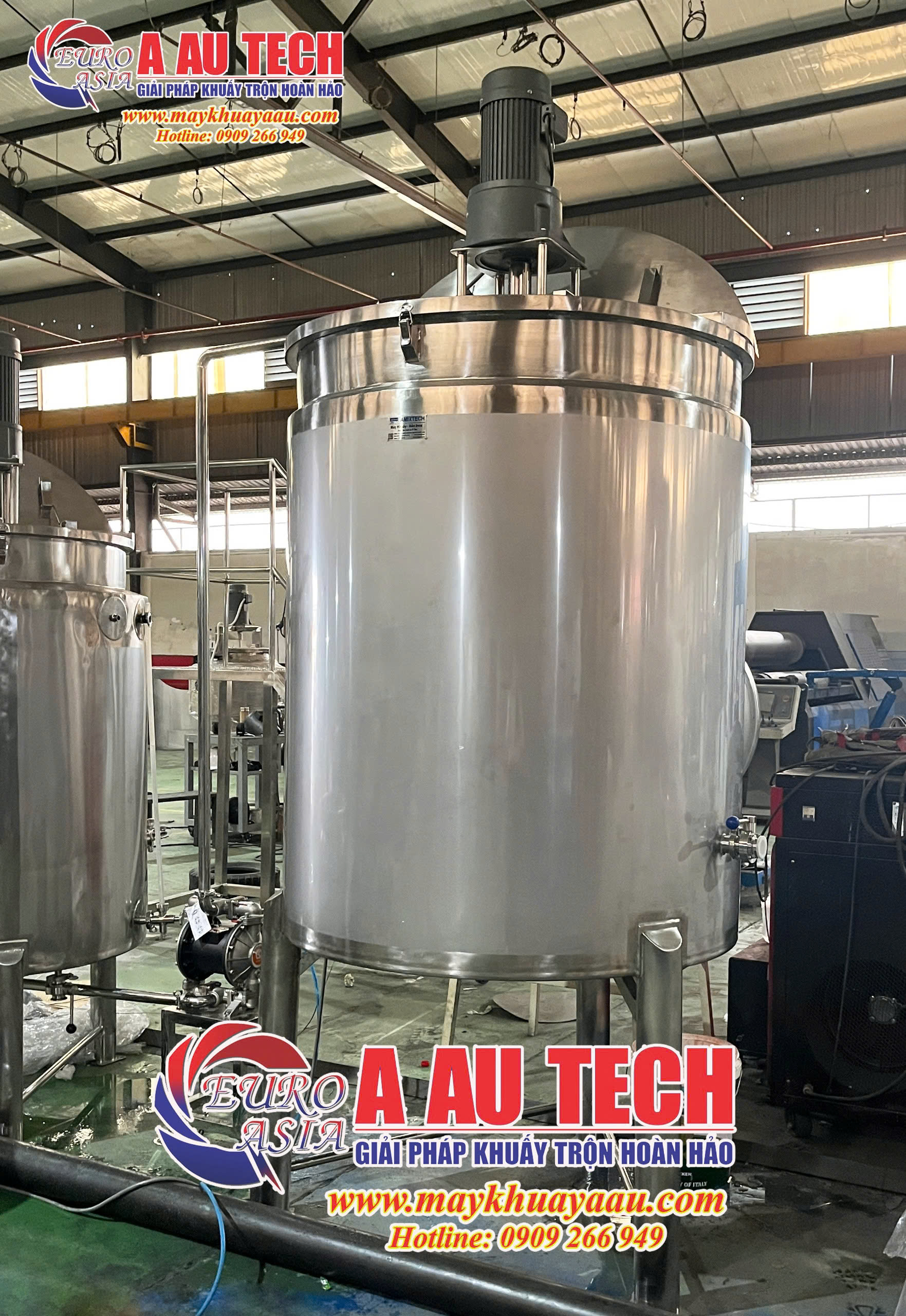 hế thống bồn khuấy gia nhiệt thực phẩm