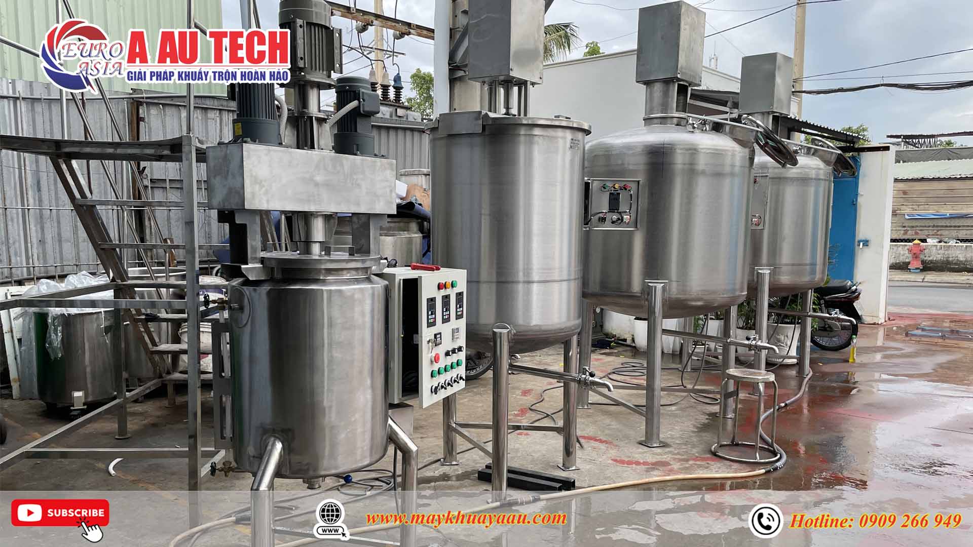 bồn khuấy công nghiệp á âu sản xuất