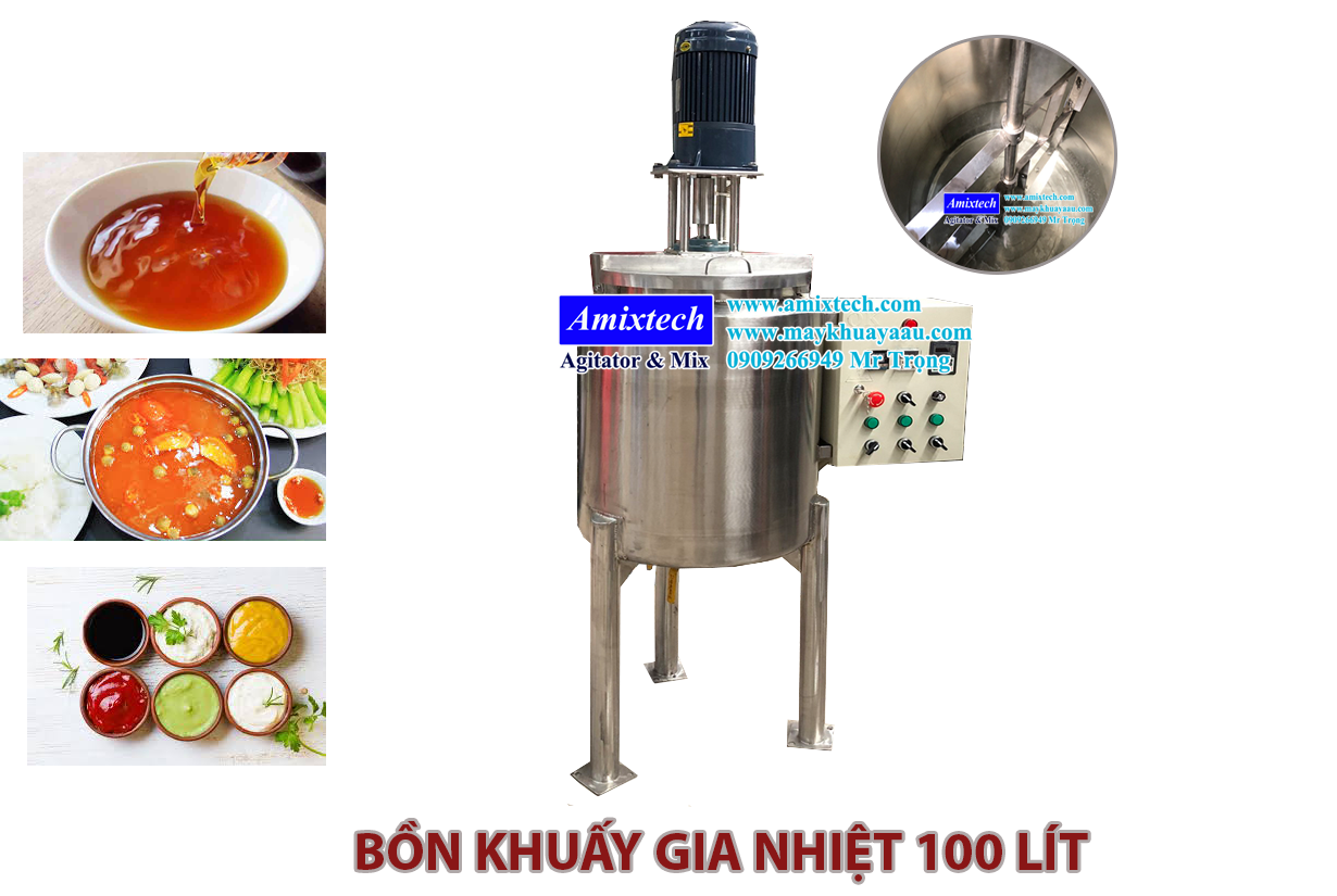 bồn khuấy gia nhiệt 100L