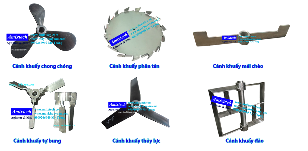 các loại cánh khuấy hóa chất