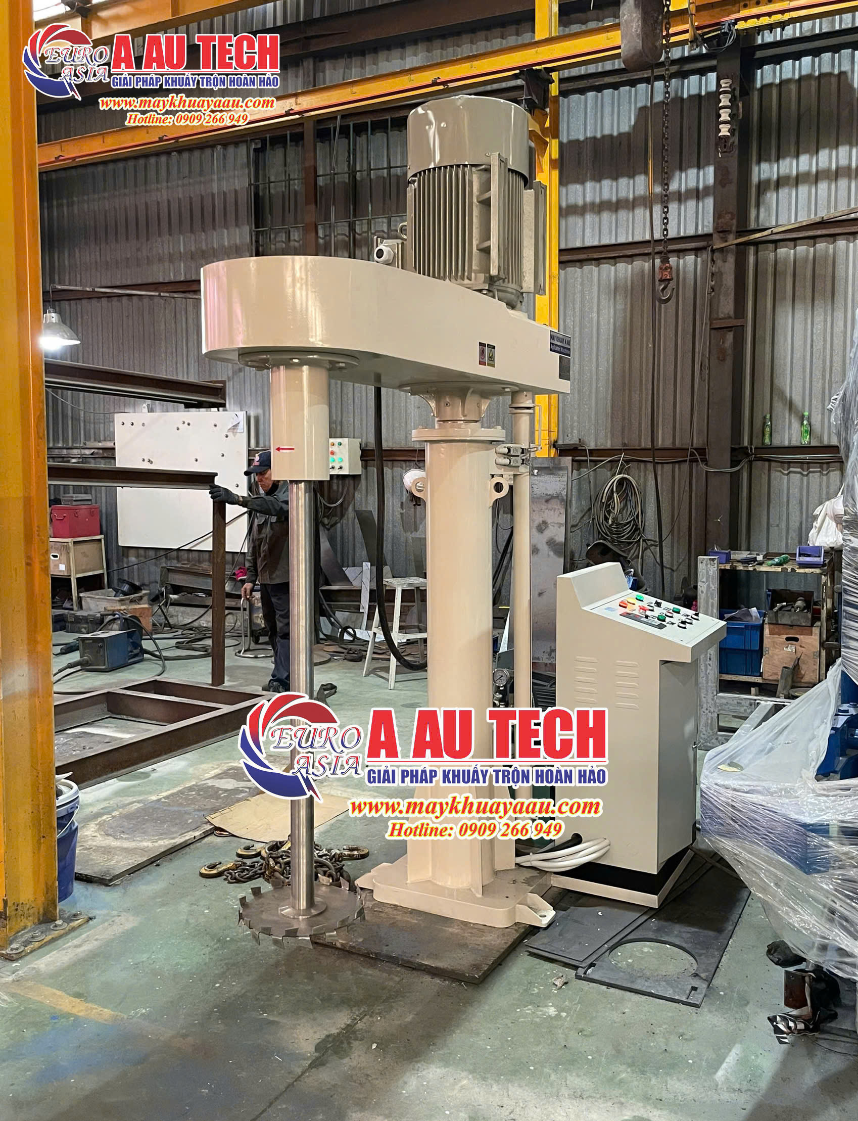 máy khuấy sơn thủy lực