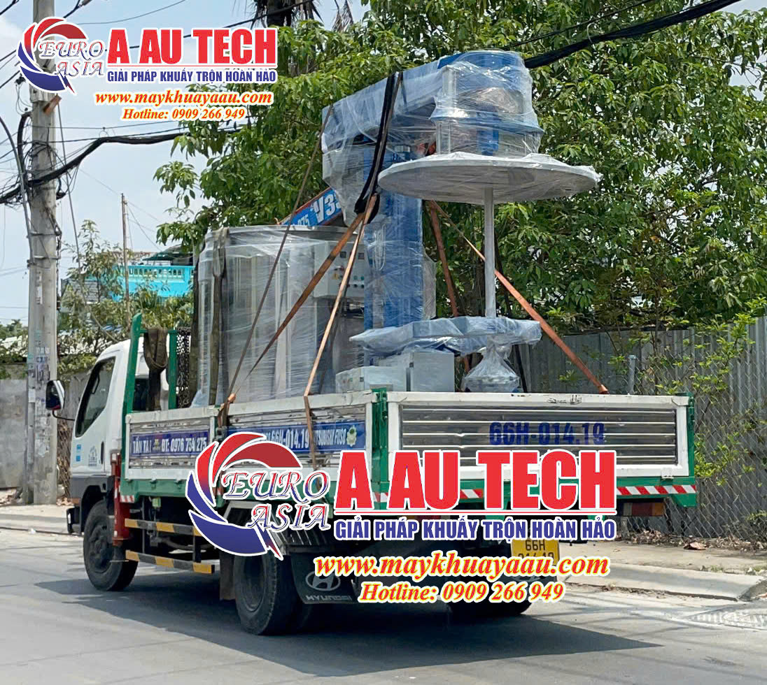 giao hàng máy khuấy sơn