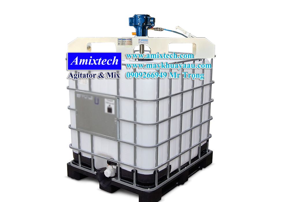 máy khuấy thùng ibc 1000 lít Amix-K08